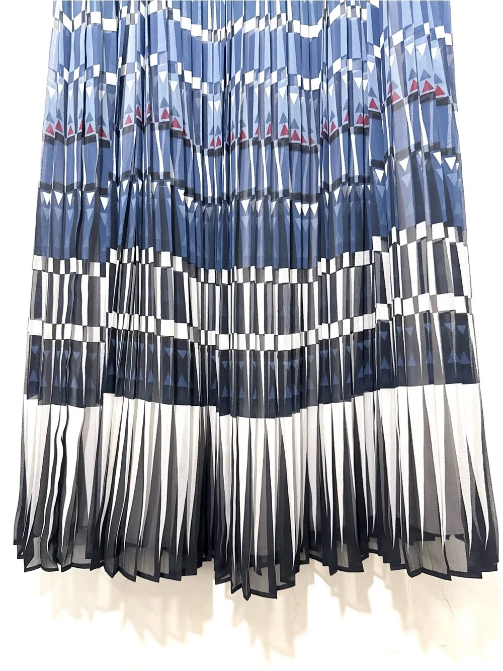 kate spade Blue Ombre Pleated Midi Skirt